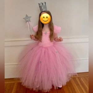 Kids Glinda Good Witch Fairy Costume